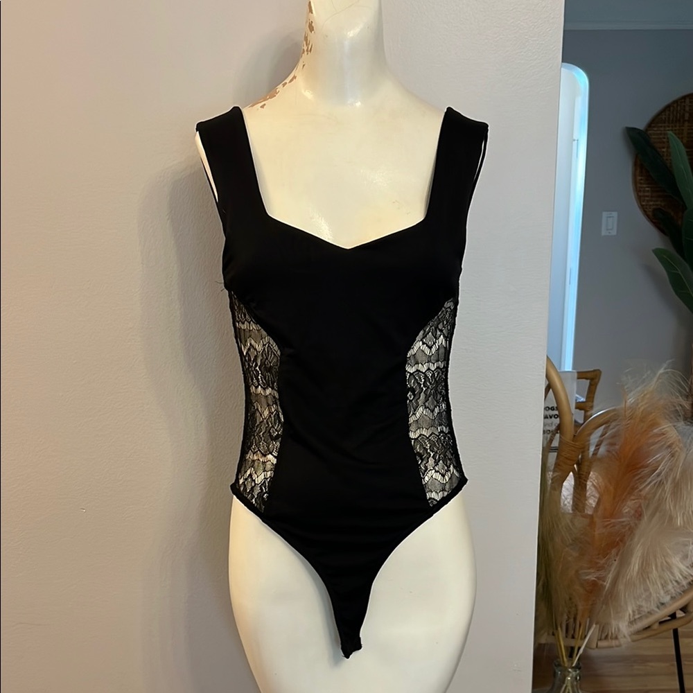 Zara Black Lace Detail Garment